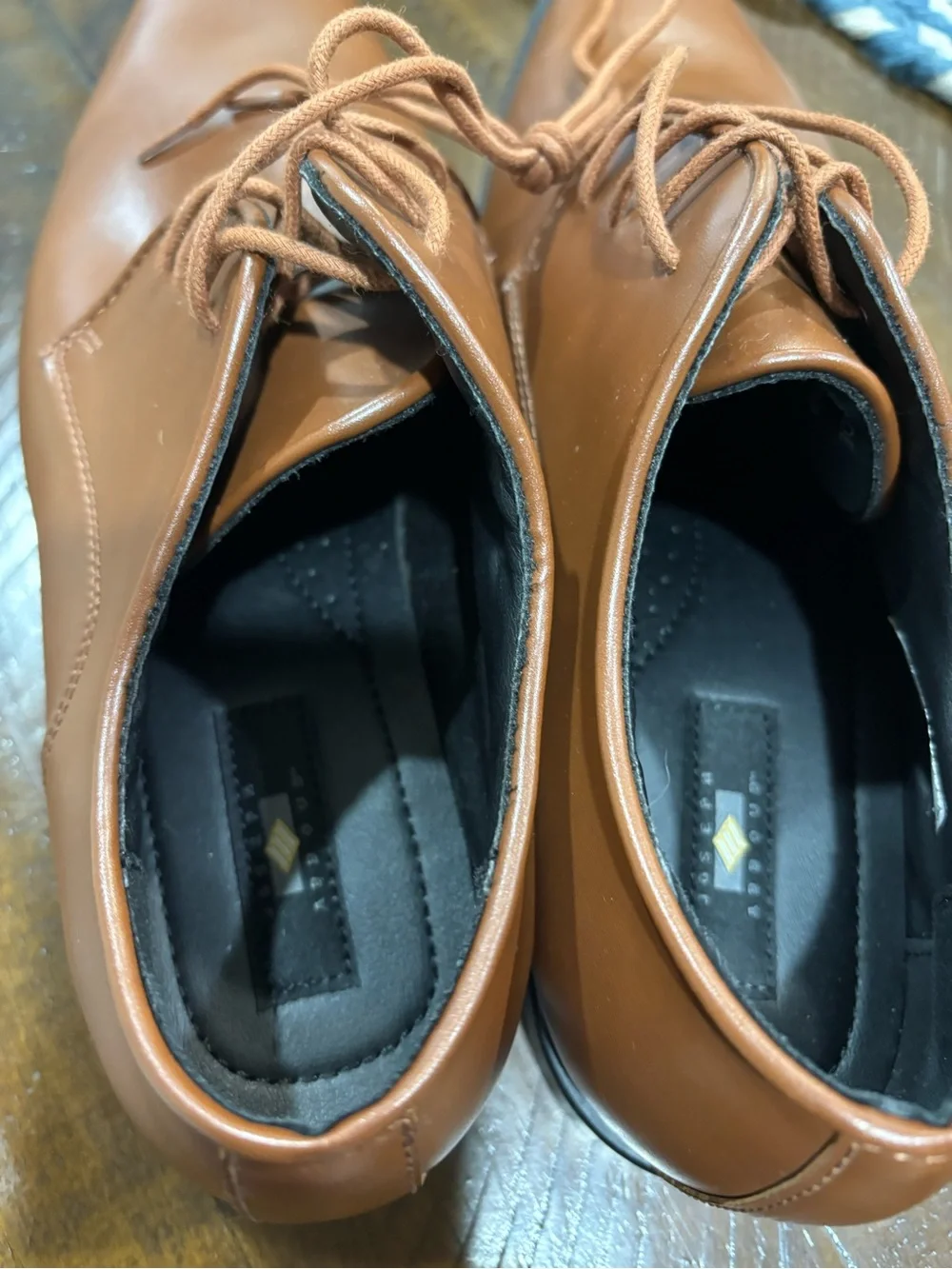 Joseph Abboud Men's Tan Leather Lace-Up Derby Shoes Never worn